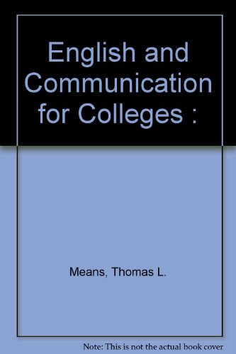 9780538711432: English and Communication for Colleges :