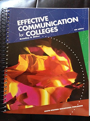 Imagen de archivo de Effective Communication for Colleges a la venta por Wonder Book