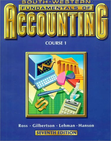 Imagen de archivo de Fundamentals of Accounting, Course 1: Student Textbook a la venta por Basement Seller 101