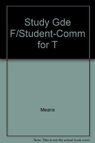 9780538723558: Study Gde F/Student-Comm for T