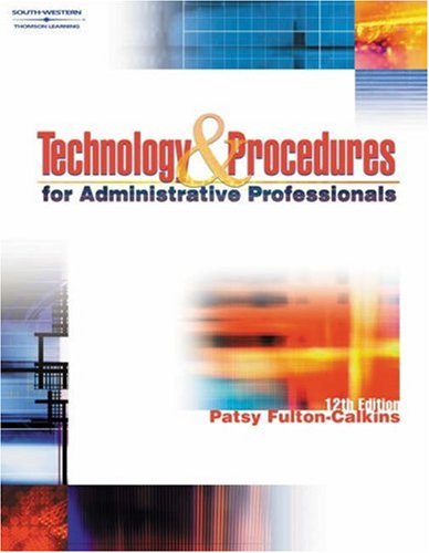 Stock image for Technology & Procedures for Administrative Professionals for sale by HPB-Red