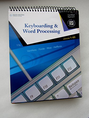 Beispielbild fr Keyboarding & Word Processing, Lessons 1-60 zum Verkauf von Irish Booksellers