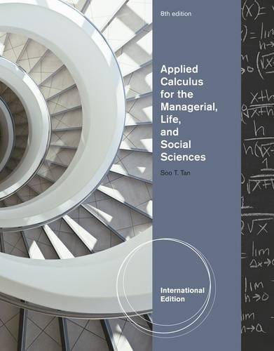 Stock image for Applied Calculus for the Managerial, Life, and Social Sciences, International Edition for sale by Cambridge Rare Books
