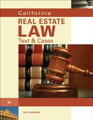 Imagen de archivo de California Real Estate Law : Text and Cases a la venta por Better World Books: West