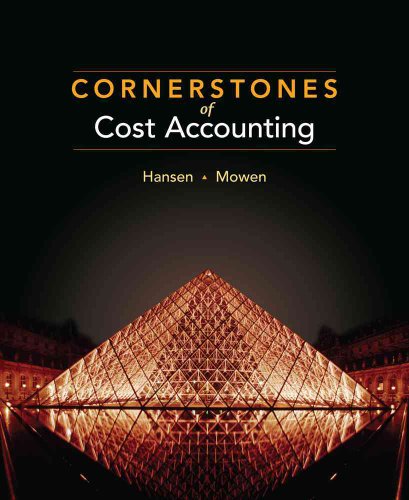 Beispielbild fr Cornerstones of Cost Accounting zum Verkauf von Better World Books