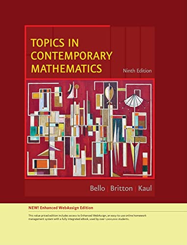Topics in Contemporary Mathematics, Enhanced Edition (Available 2010 Titles Enhanced Web Assign) (9780538737791) by Bello, Ignacio; Britton, Jack R.; Kaul, Anton