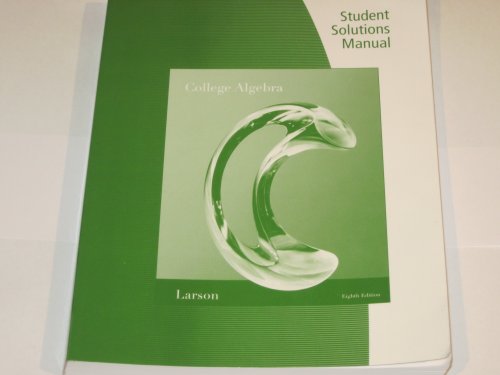 Stock image for Student Solutions Manual for College Algebra 8th Edition for sale by HPB-Ohio