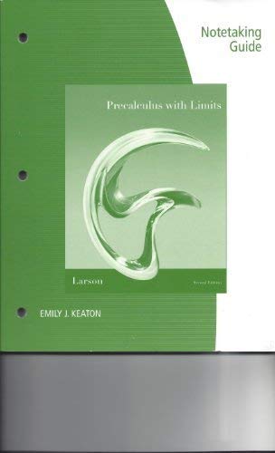 9780538738644: NoteTaking Guide for Larson/Hostetler's Precalculus with Limits: Enhanced Edition, 2nd