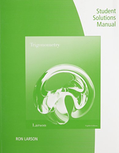 Stock image for Student Study and Solutions Manual for Larson/Hostetlers Trigonometry, 8th for sale by Friends of  Pima County Public Library