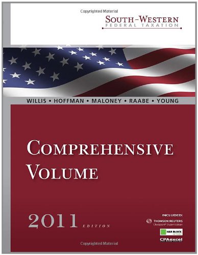 Stock image for South-Western Federal Taxation 2011: Comprehensive (with HR Block @ Home Tax Preparation Software CD-ROM, RIA Checkpoint CPAexcel 2-Semester Printed Access Card) for sale by Books-FYI, Inc.