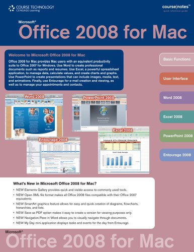 Office 2008 for Mac CourseNotes (9780538744317) by Course Technology