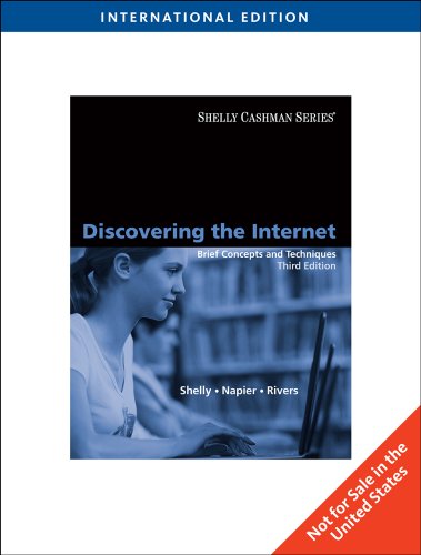 9780538744706: Discovering the Internet: Brief Concepts and Techniques, International Edition