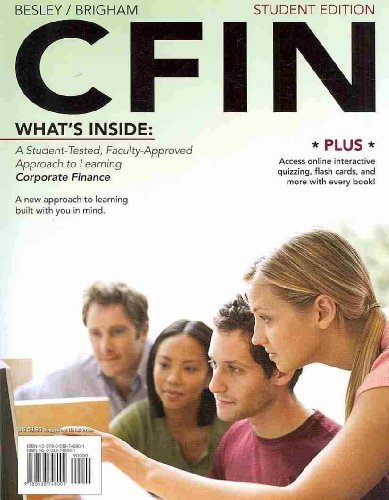 Beispielbild fr CFIN 2010 (with Review Cards and Finance CourseMate with eBook Printed zum Verkauf von Hawking Books