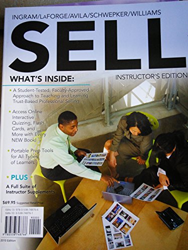 Beispielbild fr Sell (with Bind-In Printed Access Card)- Instructors Edition Thomas Ingram Raymond LaForge Ramon Avila zum Verkauf von Aragon Books Canada