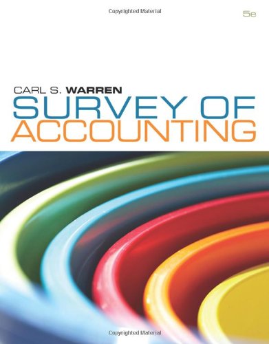 Imagen de archivo de Survey of Accounting a la venta por Better World Books