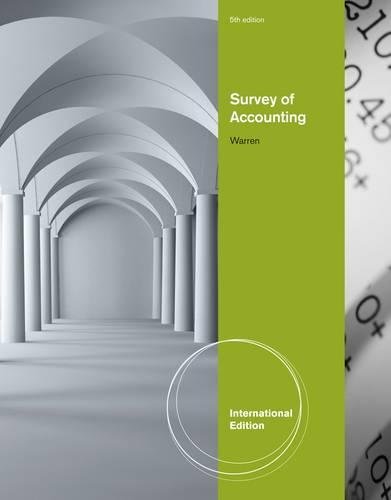9780538751469: Survey of Accounting, International Edition