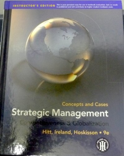 Imagen de archivo de Concepts and Cases Strategic Management Competitiveness & Globalization 9th Edition Instructors Edition a la venta por ThriftBooks-Dallas