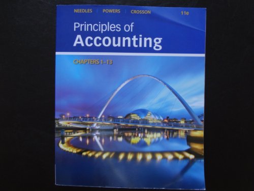 Beispielbild fr Principles of Accounting: Chapters 1-13 zum Verkauf von HPB-Red