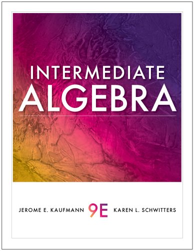 9780538797474: Student Solutions Manual for Kaufmann/Schwitters Intermediate Algebra, 9th
