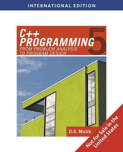 Beispielbild fr C++ Programming: From Problem Analysis to Program Design zum Verkauf von Phatpocket Limited
