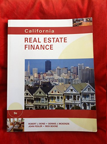 Beispielbild fr California Real Estate Finance zum Verkauf von -OnTimeBooks-