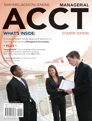 Stock image for Managerial ACCT: 2010 Student Edition for sale by BookHolders