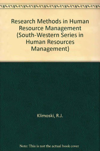 9780538802468: Research Methods in Human Resource Management (South-Western Series in Human Resources Management)
