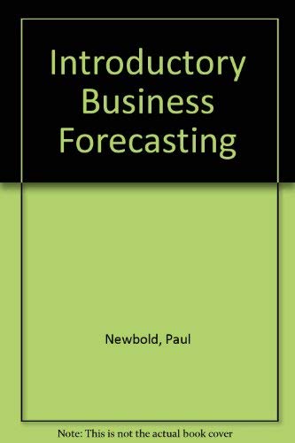 Imagen de archivo de Introductory Business Forecasting a la venta por BookHolders