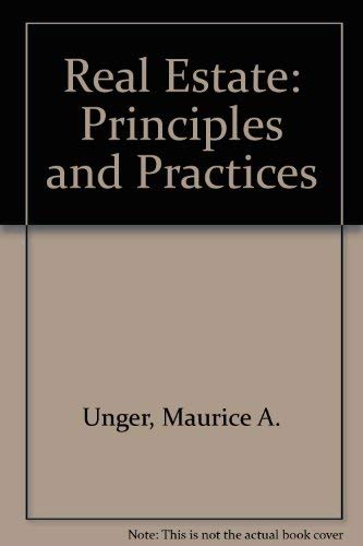 Stock image for Real Estate: Principles and Practices for sale by Phatpocket Limited