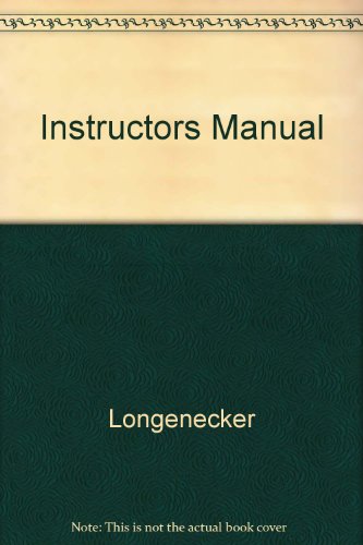 Instructors Manual (9780538807920) by Longenecker