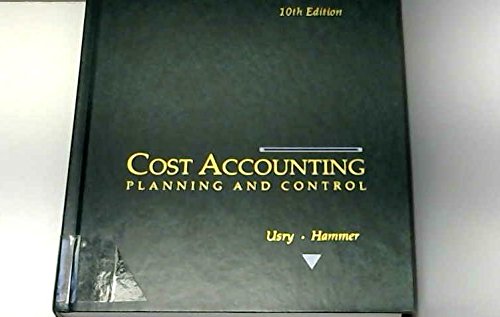 Imagen de archivo de Cost Accounting - planning and control a la venta por GF Books, Inc.