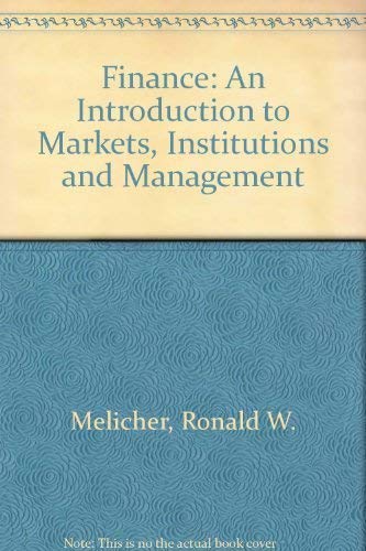 Stock image for Finance: An Introduction to Markets, Institutions and Management for sale by HPB-Red