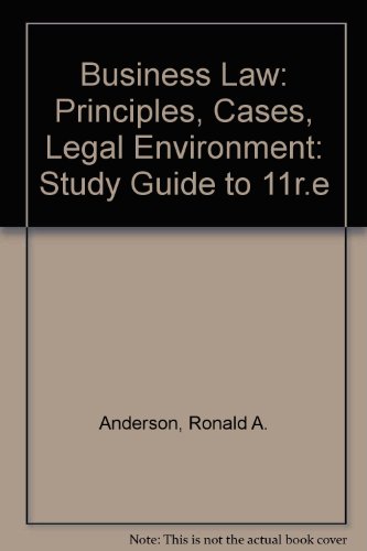 Stock image for Business Law: Principles, Cases, Legal Environment: Study Guide to 11r.e