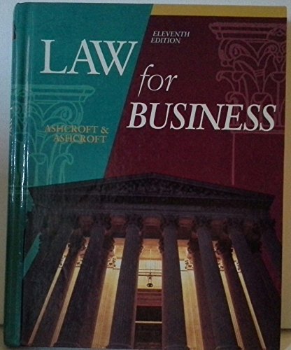 Beispielbild fr Law for Business zum Verkauf von BookHolders