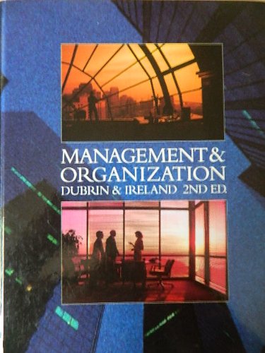 Beispielbild fr Management & Organization zum Verkauf von The Book Cellar, LLC