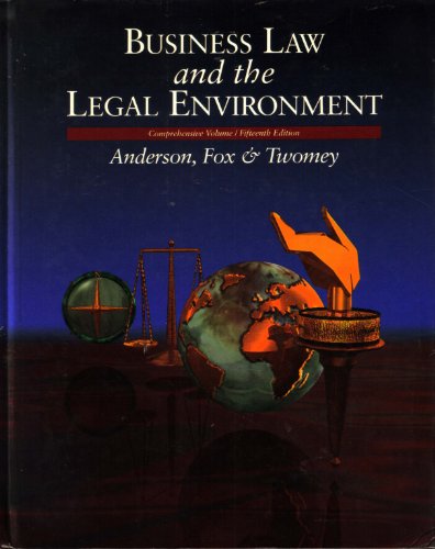 Imagen de archivo de Business Law and the Legal Environment, Comprehensive Volume a la venta por SecondSale