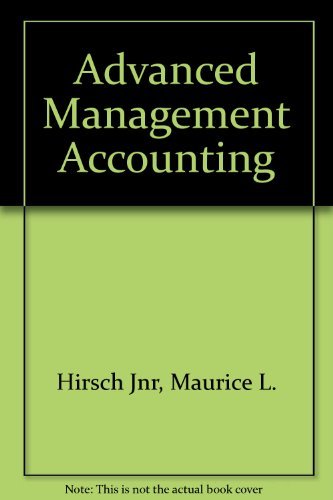 Imagen de archivo de Advanced Management Accounting a la venta por Mispah books