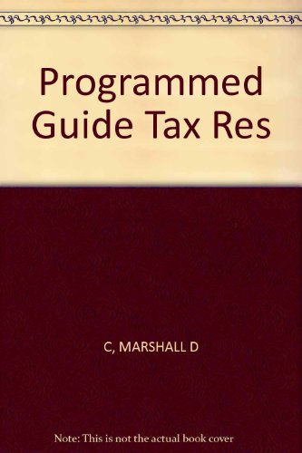 9780538825467: Programmed Guide to Tax Research