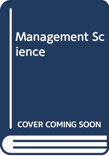 Stock image for Management Science for sale by Better World Books