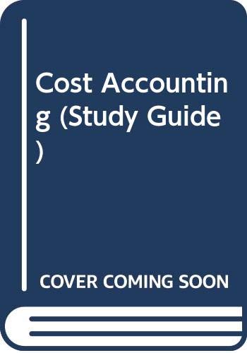 9780538828093: Cost Accounting (Study Guide)