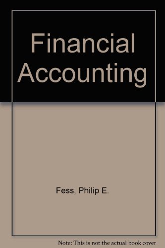 Imagen de archivo de Financial Accounting a la venta por Jadewalky Book Company