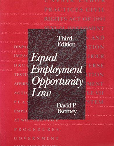 9780538829564: Equal Employment Opportunity Law