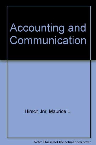 Stock image for Accounting & Communication for sale by POQUETTE'S BOOKS