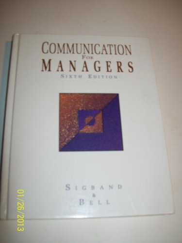 Beispielbild fr Communication for Managers zum Verkauf von WorldofBooks