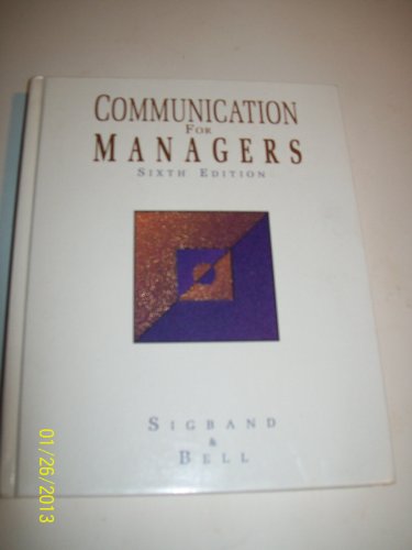 Stock image for Communication for Managers for sale by WorldofBooks