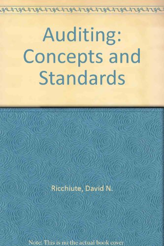 9780538838832: Auditing: Concepts and Standards