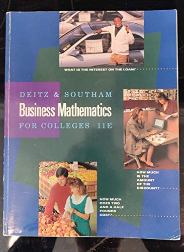 Imagen de archivo de Business Mathematics for Colleges, 11th (MB-Business/Vocational Math Ser.) a la venta por a2zbooks