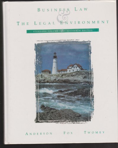 Stock image for Business Law and the Legal Environment, Standard Volume for sale by BooksRun