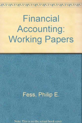 9780538851138: Financial Accounting: Working Papers