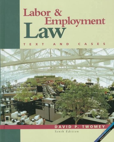 Imagen de archivo de Labor and Employment Law: Text and Cases a la venta por HPB-Red